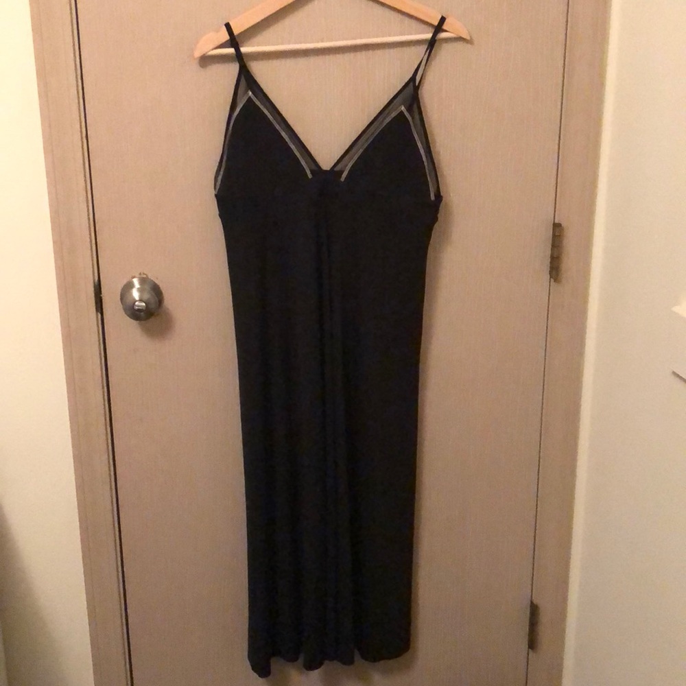 Zara Black midi dress v neck